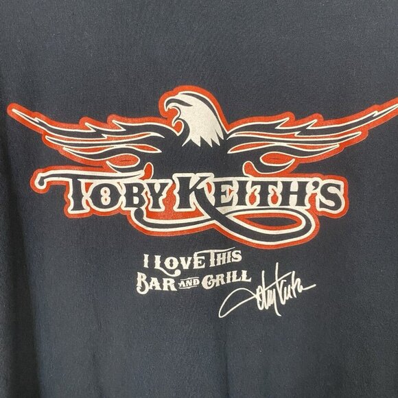 Toby Keith I Love This Bar and Grill Tee Size Large Black Read Measurements - Picture 1 of 4